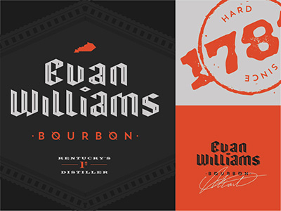 +200 years viagra hard bourbon distiller evan williams hard kentucky logotype since whiskey