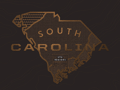Carolina Map carolina coast geo illustration lines lowcountry map midlands mountains ocean south south carolina