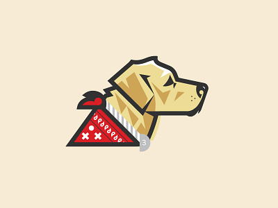 Puppy Bro bandana dog gold golden golden retriever illustration labrador perro puppy yellow lab