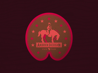 AJs hair's on Fleek andrew jackson badge hoof horse horseback park president seal south carolina southern state park