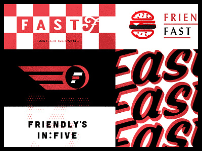 faster service since now branding friendlys identity lettering logotype refresh typography