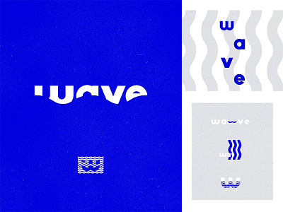 wavey blue branding identity logo typography water wave
