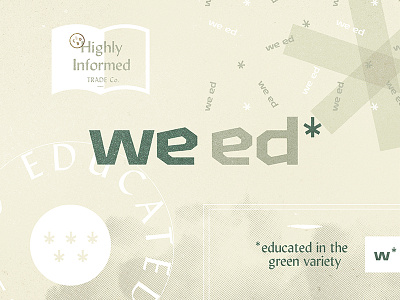 Cannabits and Pieces branding cannabis education icons identity leaf marijuana trade typography