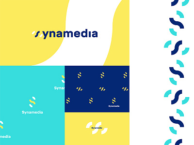 s/namedia 2:2 brand identity it media s satellite science syna system technology typography wordmark