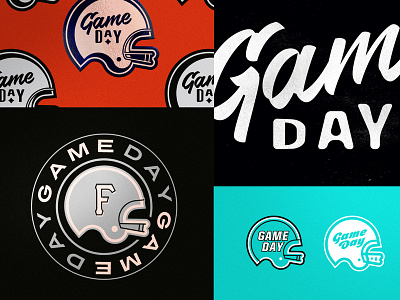 GameDay badge branding decal football gameday helmets logo oldshool patch sticker varsity vintage