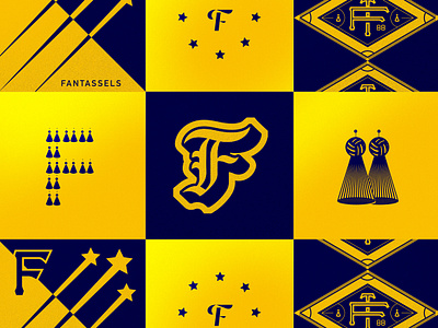 Fantassels Checkers branding checker cheerlead f fan illustration letterman michigan oldschool sport typography varsity