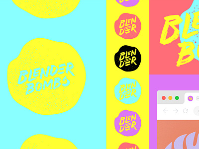 Blender Bombs bb blender bombs branding handlettering identity logo typography