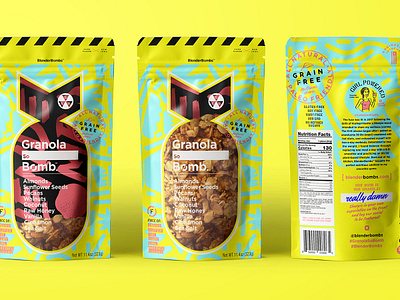 Granola So_______________ Bomb bag bomb bombs grain-free granola graphic design muesli oats package packaging pattern smoothie