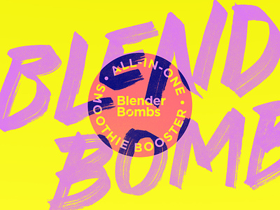 Blender Bombs blend blender bomb bombs bright color handletter highlighter neon retro seal