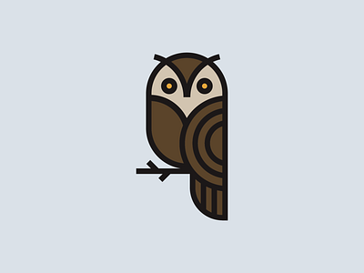 Owl Concept atlanta branding design identity illustration logo logo design thick lines vector
