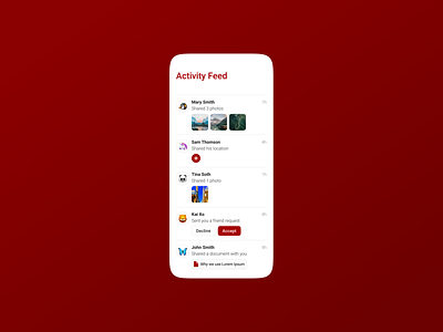 Activity Feed - DailyUI 047