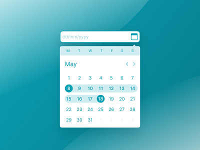 Date Picker - DailyUI 080 080 calendar daily ui date datepicker design minimal ui web