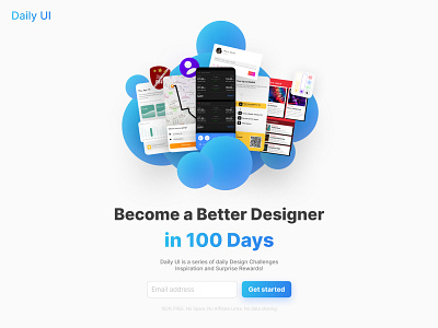 DailyUI Landing Page - DailyUI 100