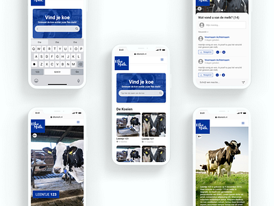Elke Melk Mobile Website cows design milk mobile ui