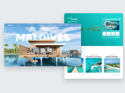 Maldives Website design desktop island laptop ui visual
