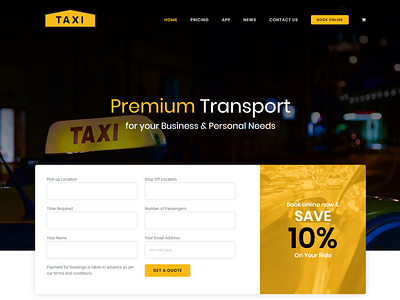 Taxi Service - website design design illustration logo web web design web designer website wordpress wordpress theme