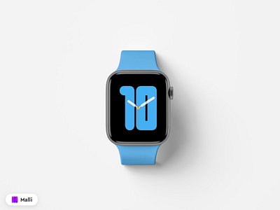 Free Apple Watch Series 5 Top View Mockup