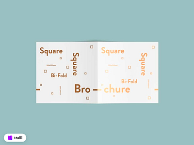 Square Bi-fold Brochure Mockup