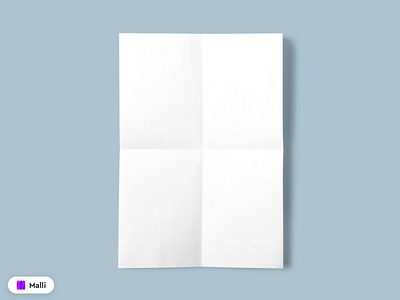 Free Paper with Fold Lines Mockup