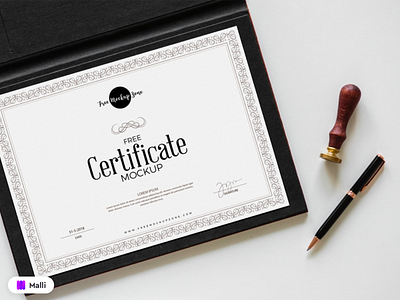 Free Certificate Mockup PSD