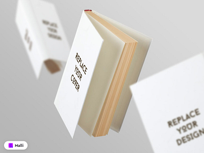 Free Floating Books Mockup