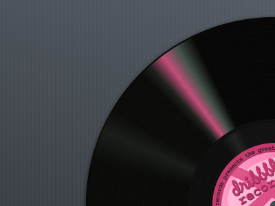 Dribble Records 2010 dribbble vinyl vectors illustration graphite pink green illustrator record