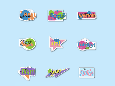 80s New Wave iMessage Stickers graphic design stickers