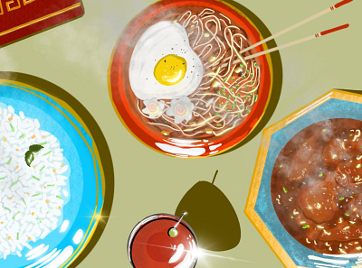 Hungry ? Digital Illustration anime artwork design food foodillustration illustration