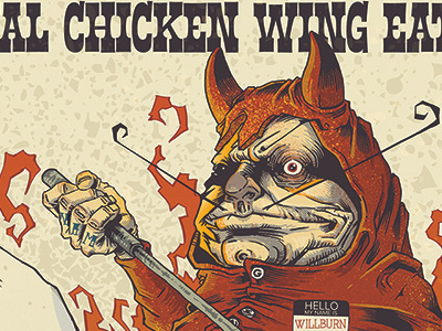 FusterCluck Wing eating contest poster
