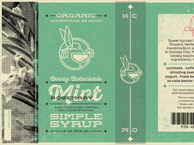 Rosemary Mint design food labels logo