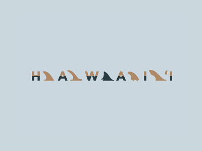 Hawaiian Fins branding fins hawaii identity illustration island logo shark surf surfing tropical typography