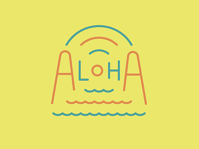 Aloha Sunshine aloha branding hawaii identity illustration lettering logo rainbow summer sunshine waves