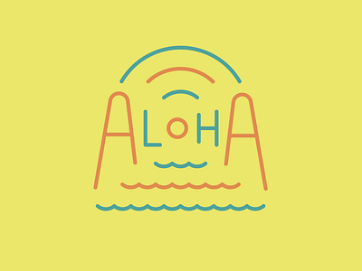 Aloha Sunshine aloha branding hawaii identity illustration lettering logo rainbow summer sunshine waves