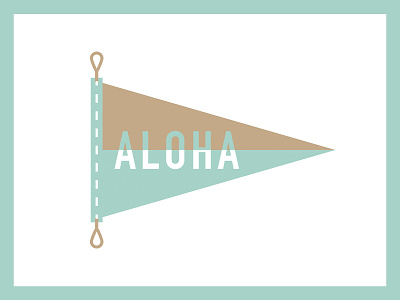 Aloha flag aloha flag hawaii illustration logo retro surf