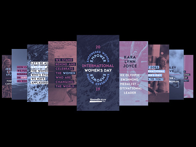 SwimOutlet International Women's Day branding business campaign female international womens day lockup olympian social media pack surfing swimming swimoutlet typography ui