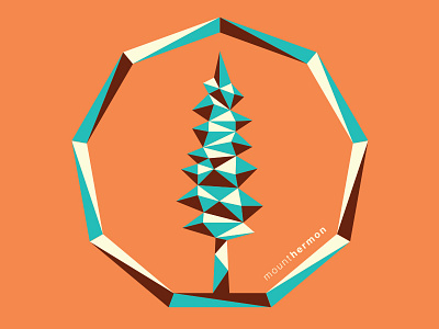 Geometree Tee apparel geometric illustrator mount hermon screenprint tree triangles