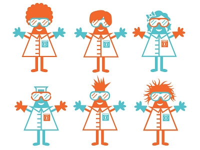 Beakers beaker cartoon character illustrator laboratory mount hermon science summer camp vector