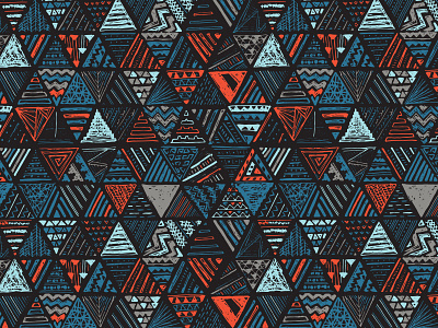 TRIBEangles Print illustration illustrator pattern triangles tribal