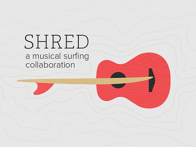 Cosmic Hosts: Shred branding design by cosmic guitar surfboard wood grain