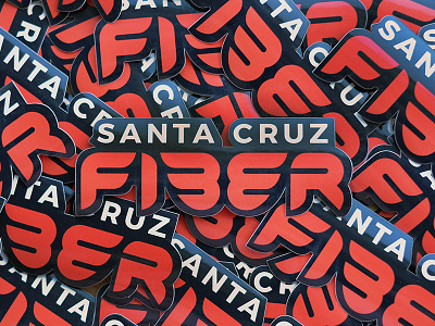 Santa Cruz Fiber Stickers cruzio fast fiber internet logo santa cruz stickers wings