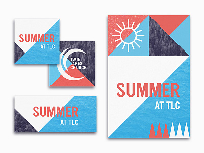 Summer at TLC – Collateral brand church identity logo summer sun