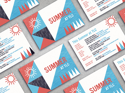 Summer at TLC – Postcards brand church identity logo print summer sun