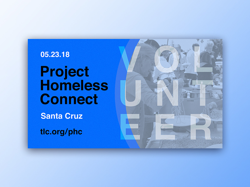 Project Homeless Connect flyer print volunteer church community service homeless