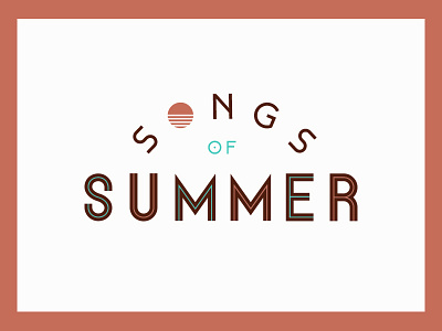 Song of Summer brand church identity logo retro summer sun typography workmark