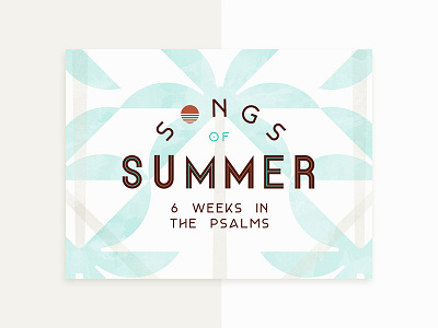 Song of Summer Postcard 2 beach brand church identity logo palm tree retro summer sun typography workmark