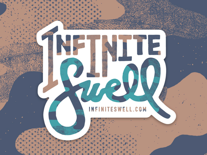 Infinite Swell Stickers! print lettering illustration typography branding design logo