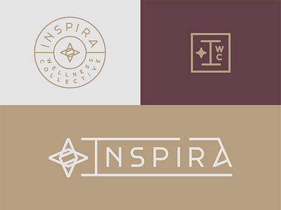 Inspira Wellness Collective branding identity illustration illustrator inspira logo star wellness wordmark