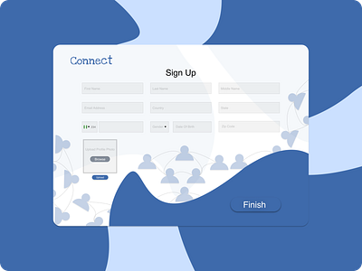 Connect Sign Up page connect kit landingpage socialmedia uidesign uiux uxdesign web webdesign website design wireframe design