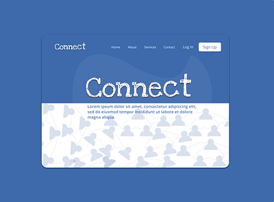 Connect Landing Page Dribbble branding connect design landing page design landingpage lorem ipsum prototyping uidesign uxui web webdesig wireframe design