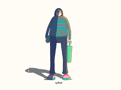 I go to work, friends character character design design dribbble flat flat design ilustration minimalist web